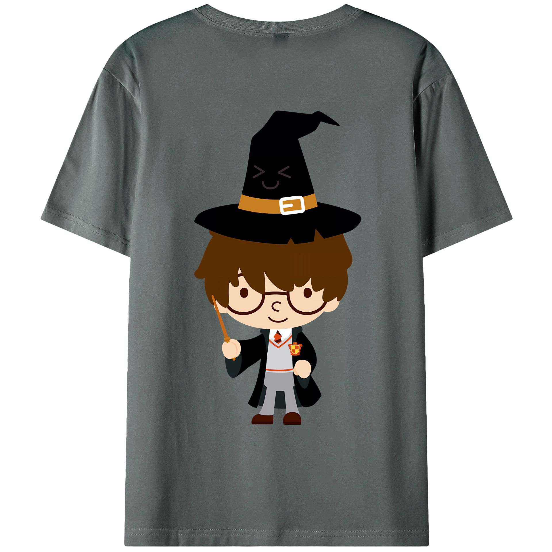 （画像用） Harry Potter ハリー・ポッターシリーズ 綿100％ メンズ半袖Tシャツ（バックプリント） 通気性